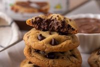 Decadent Gooey Nutella Stuffed Chocolate Chip Cookies