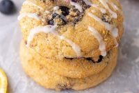 Soft Baked Blueberry Crumb Cake Cookies