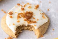 Crumbl Banana Bread Cookies Drizzled with Cream Cheese Glaze