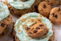 Chips Ahoy Stuffed Blue Monster Crumbl Cookies