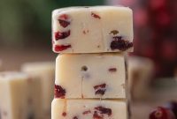 Decadent Cranberry White Chocolate Fudge
