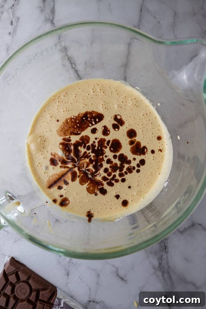Thick, pale, and airy mixture of beaten eggs and sugars