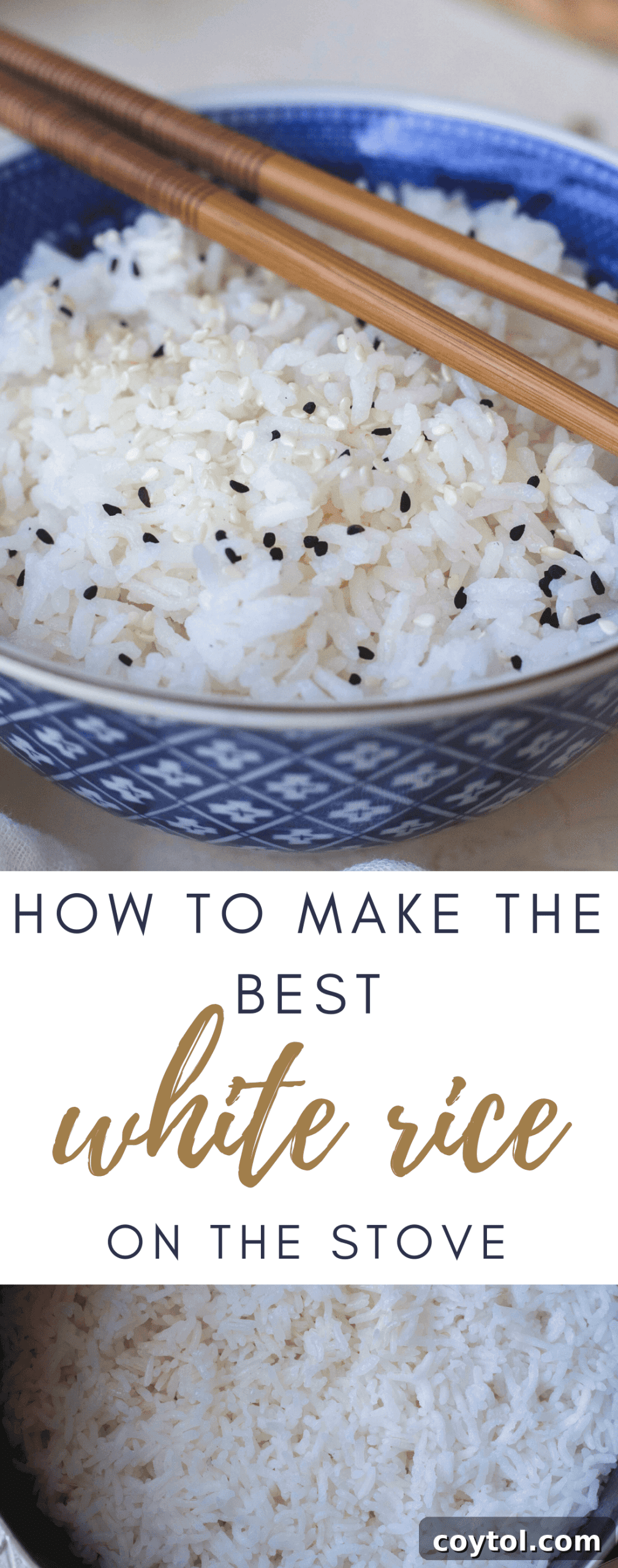 Pin for How to Cook White Rice on the Stove