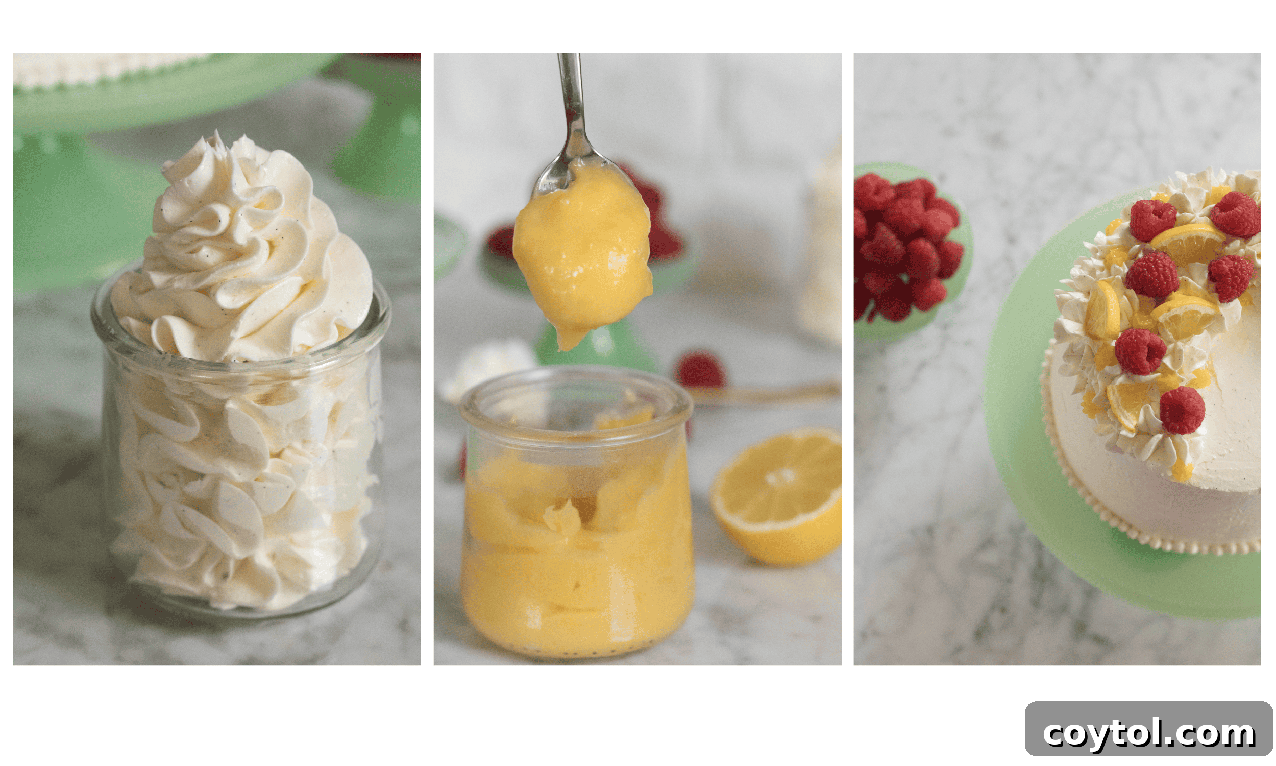 Triple-Layer Vanilla Cake with Lemon Curd and Italian Buttercream 14 Layered Vanilla Cake with Lemon Curd & Italian Buttercream assembling process