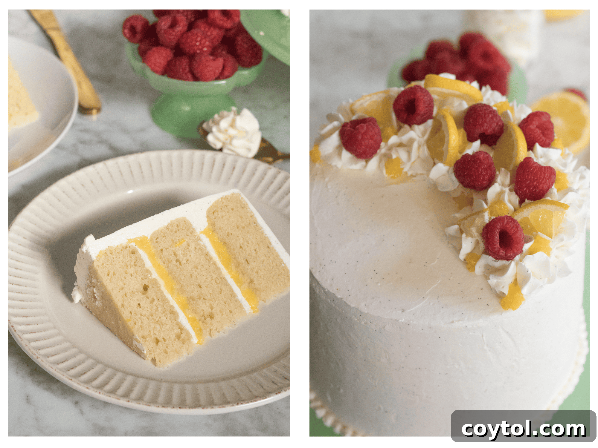 Triple-Layer Vanilla Cake with Lemon Curd and Italian Buttercream 4 Layered Vanilla Cake with Lemon Curd & Italian Buttercream Frosting