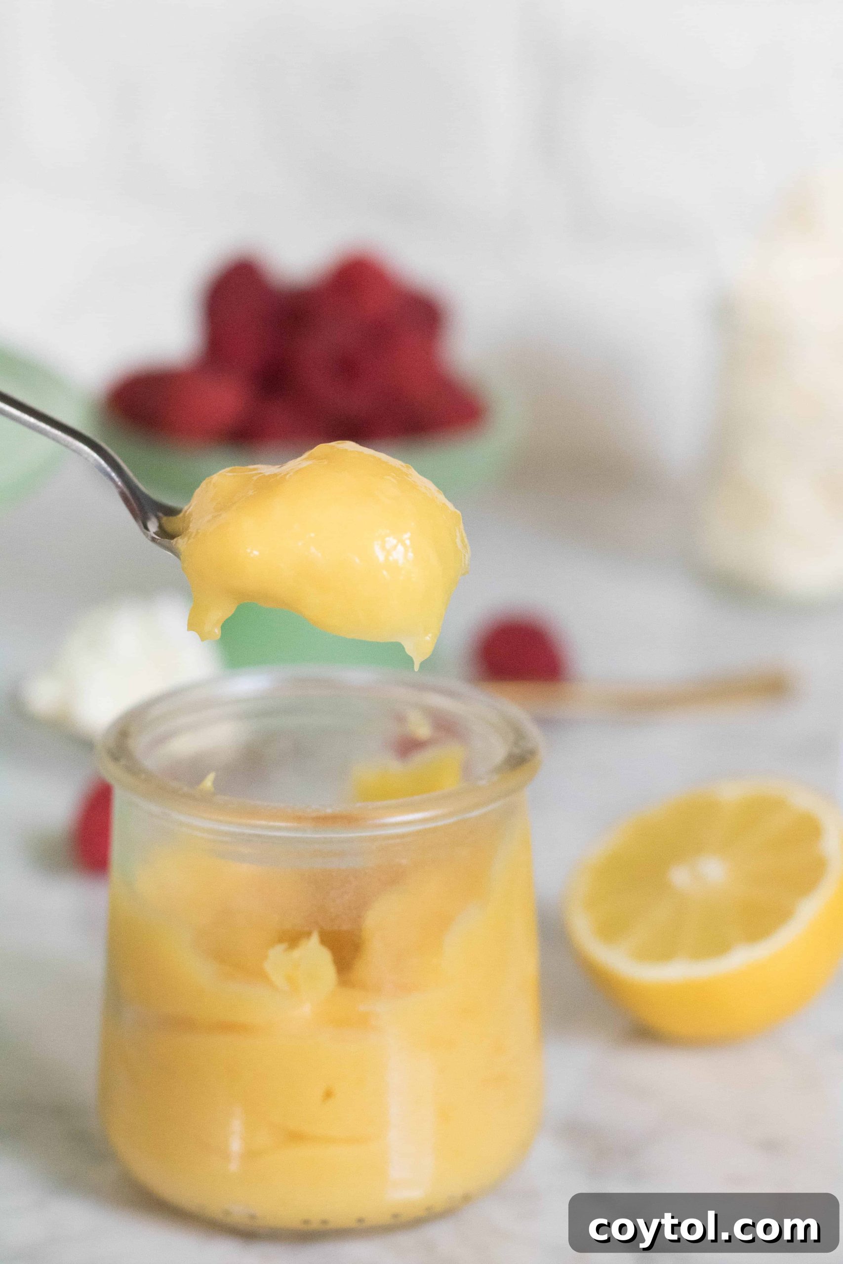 Triple-Layer Vanilla Cake with Lemon Curd and Italian Buttercream 6 Lemon curd for the layered vanilla cake filling