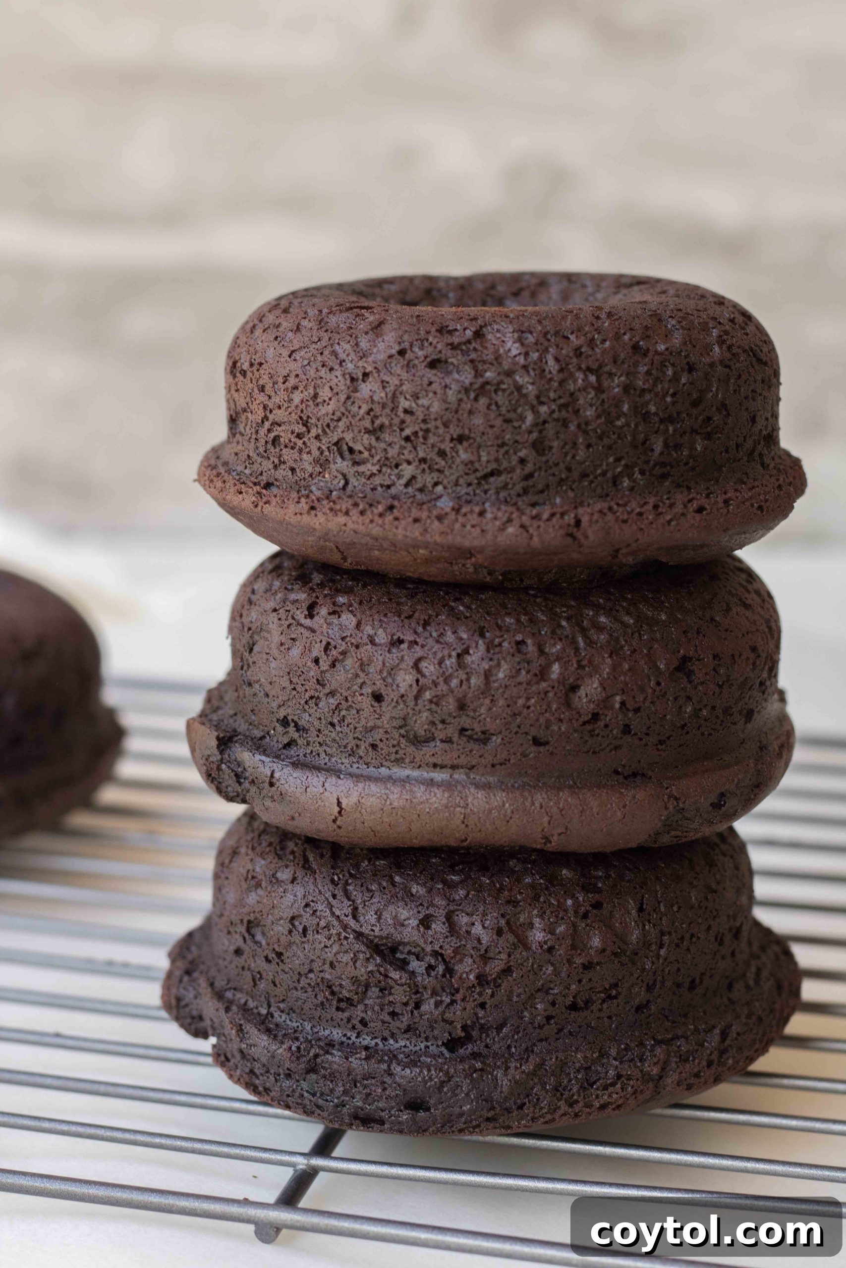 Homemade Baked Chocolate Doughnut Delights 6 Let the chocolate baked donuts cool before glazing