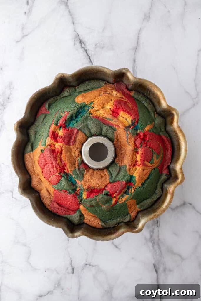 baked batter in a pan