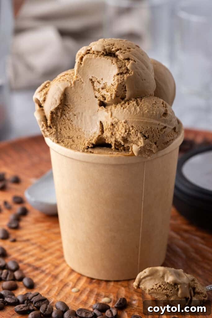 espresso coffee ice cream recipe in a cup