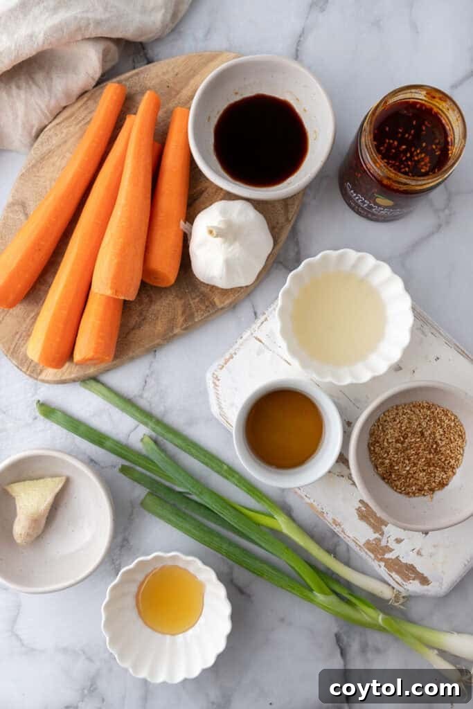 Carrot Ribbon Salad Recipe ingredients