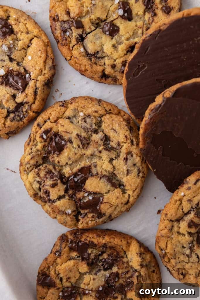 The Ultimate Jacques Torres Inspired Chocolate Chip Cookies 4 Jacques Torres Chocolate Chip Cookie recipe overhead shot