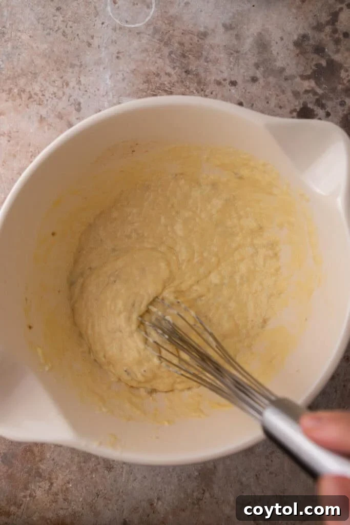 Bake Bakery-Perfect Banana Chocolate Chip Muffins 6 ingredients in a bowl