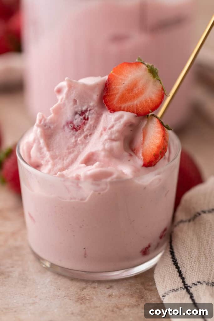 Effortless Strawberry Cottage Cheese Ice Cream with Ninja Creami 10 High protein strawberry cottage cheese ice cream