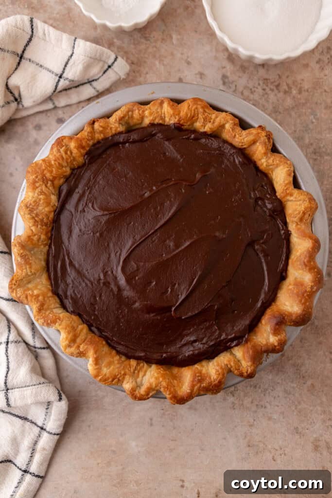 Fluffy Chocolate Meringue Pie Perfection 12 filled dessert shell