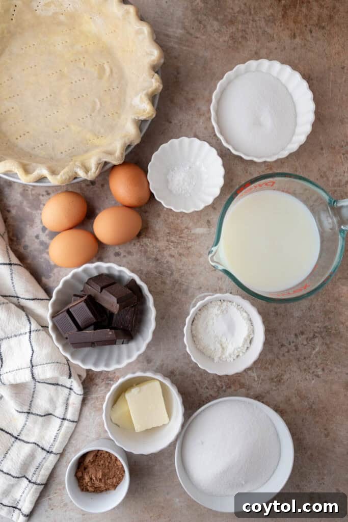 Fluffy Chocolate Meringue Pie Perfection 3 chocolate meringue pie slice recipe ingredients