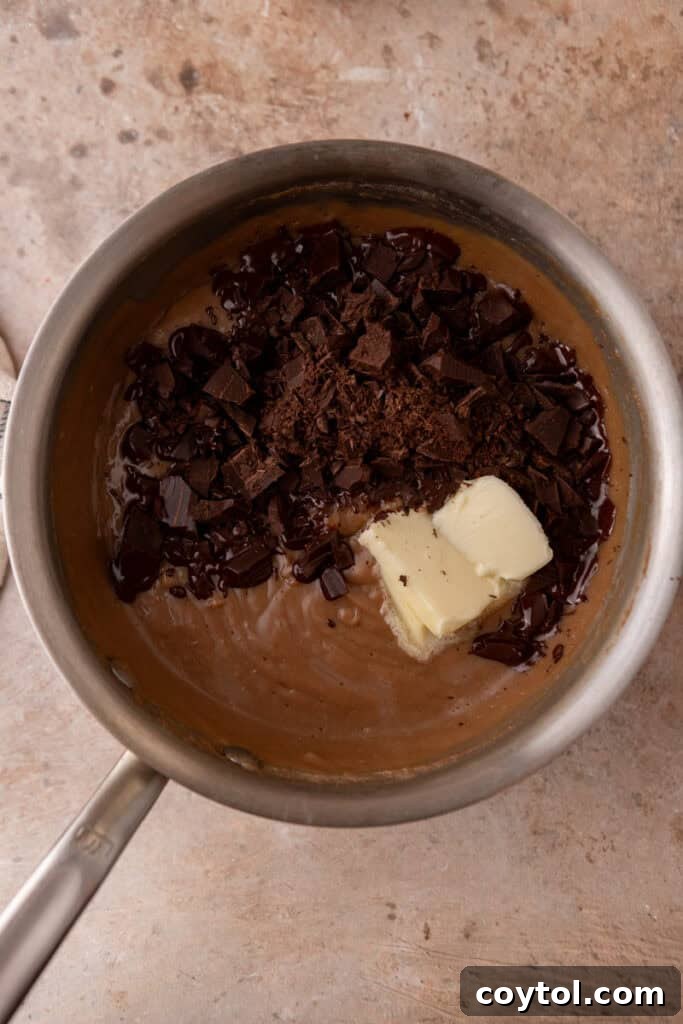 Fluffy Chocolate Meringue Pie Perfection 8 ingredients in a pot