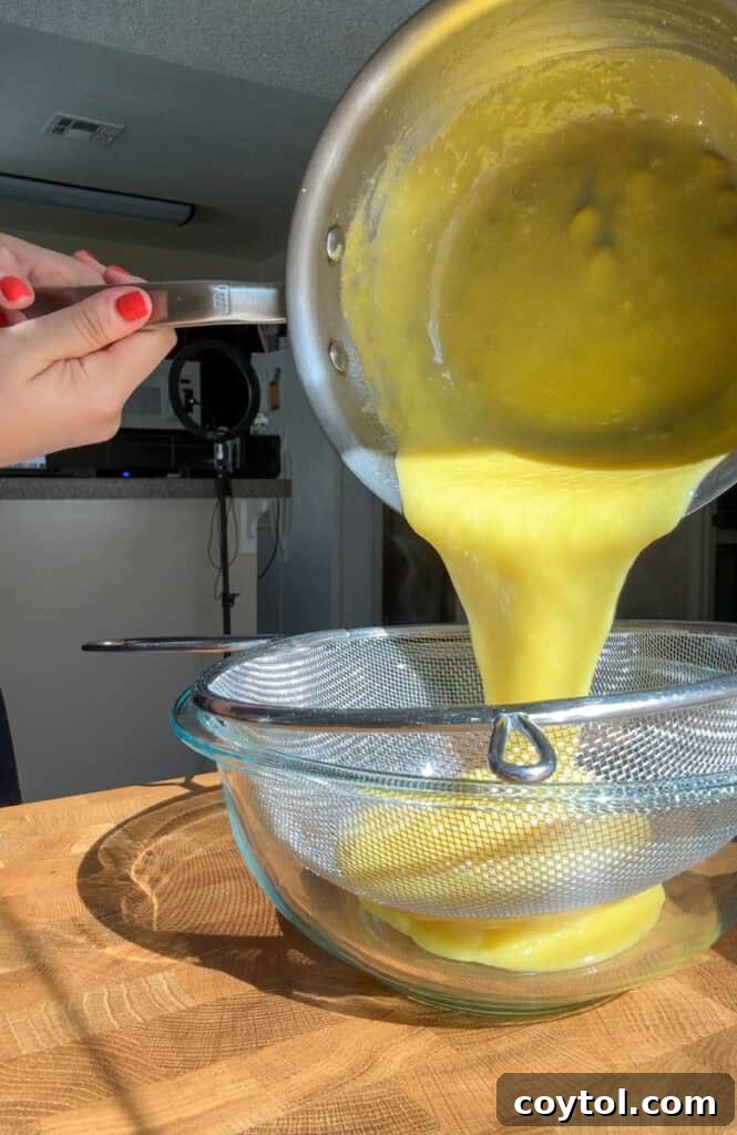 ingredients in a strainer
