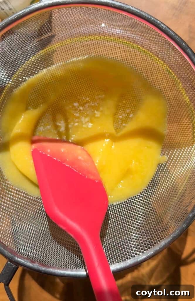 ingredients in a strainer