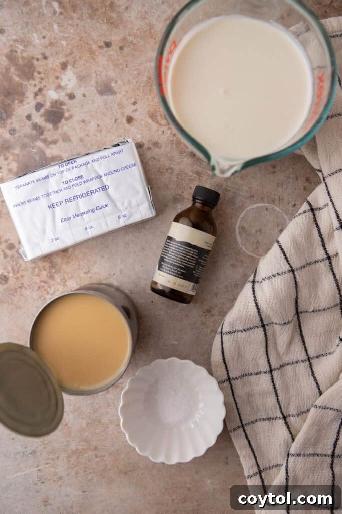 No-Churn Cream Cheese Ice Cream recipe ingredients