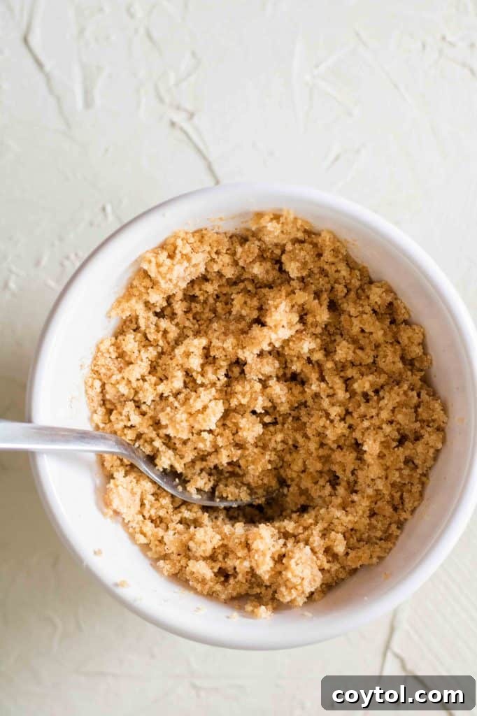 Graham cracker crust mixture made with graham cracker crumbs and melted butter