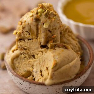 Crafting the Ultimate Homemade Pistachio Ice Cream 20 pistachio ice cream recipe in a bowl