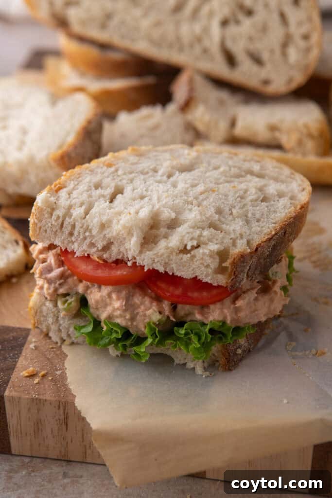 A delicious sandwich made with freshly baked same day sourdough bread.