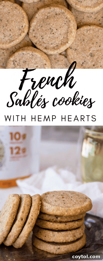 Whole Wheat Sablés Cookies with hemp hearts