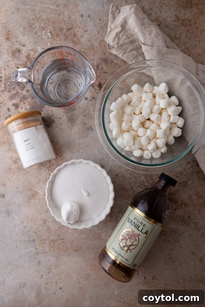 Homemade toasted marshmallow syrup recipe ingredients
