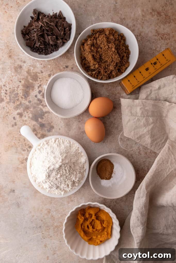 Nutty Brown Butter Pumpkin Chocolate Chip Cookies 3 Brown Butter Pumpkin Chocolate Chip Cookies recipe ingredients