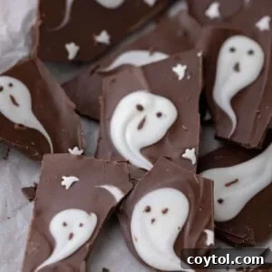 Halloween 3 Ingredient Ghost Bark recipe