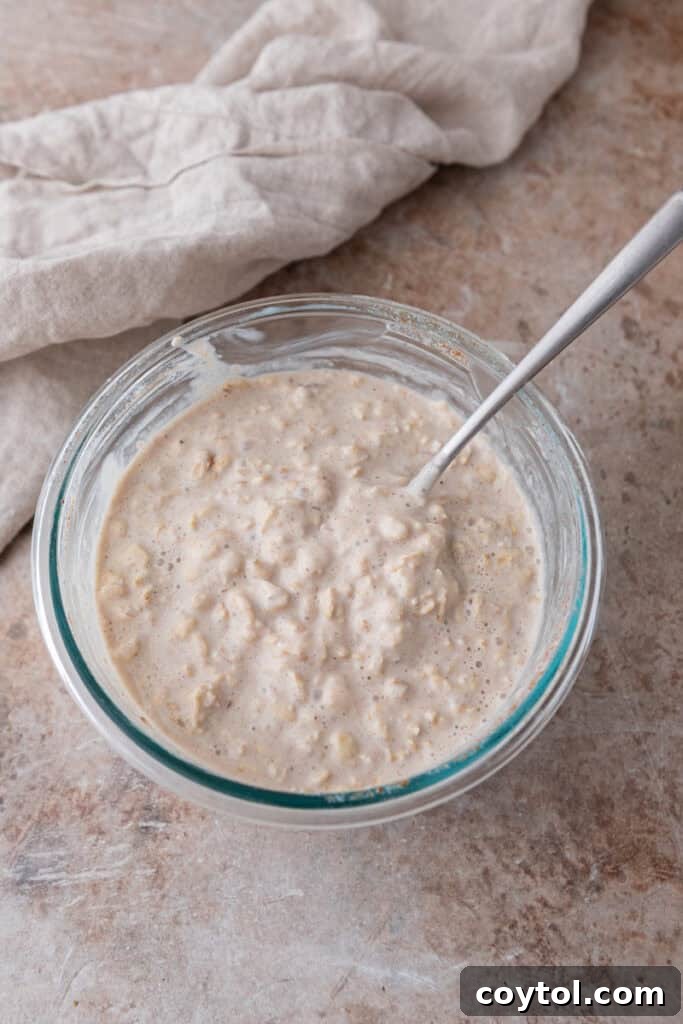 ingredients in a bowl being stirred