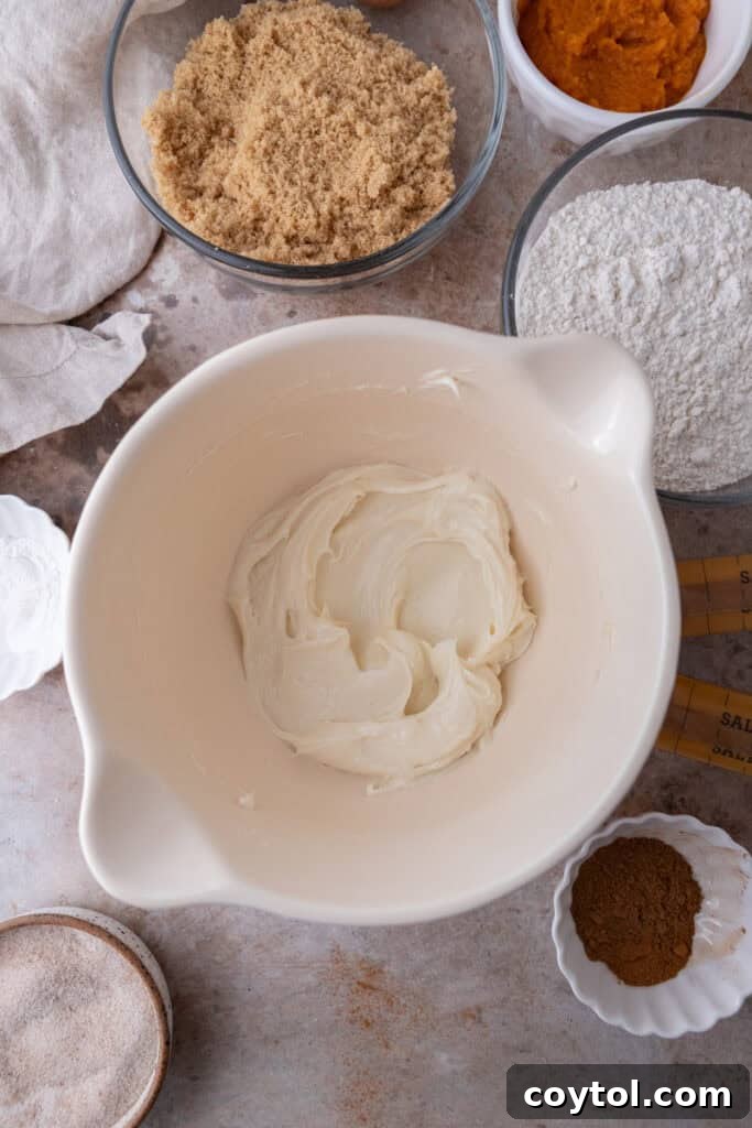 filling ingredients in a bowl