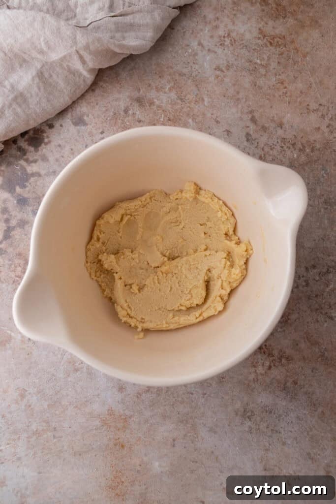 Irresistible Sweet Potato Pie Bars 6 crust ingredients in a bowl