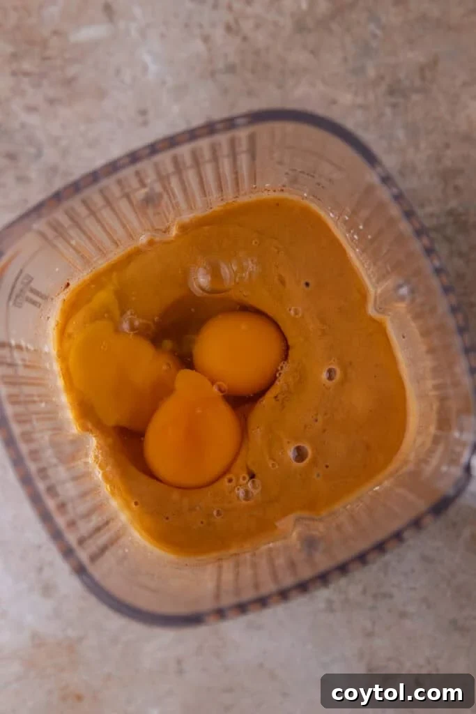 Irresistible Sweet Potato Pie Bars 9 ingredients in a blender