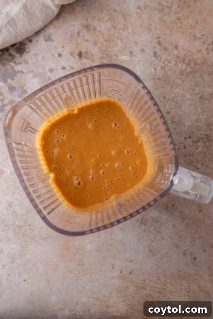 Irresistible Sweet Potato Pie Bars 10 ingredients in a blender
