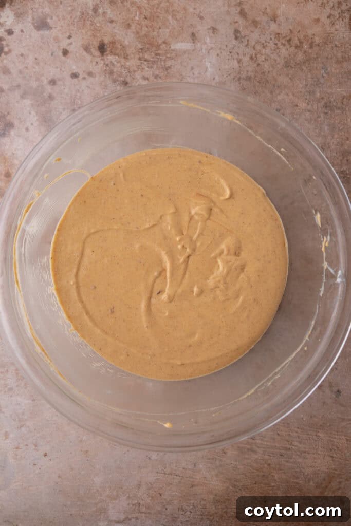 filling ingredients in a bowl