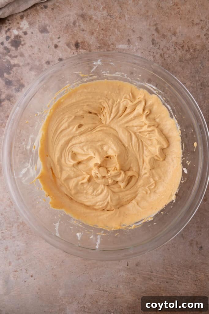 filling ingredients in a bowl
