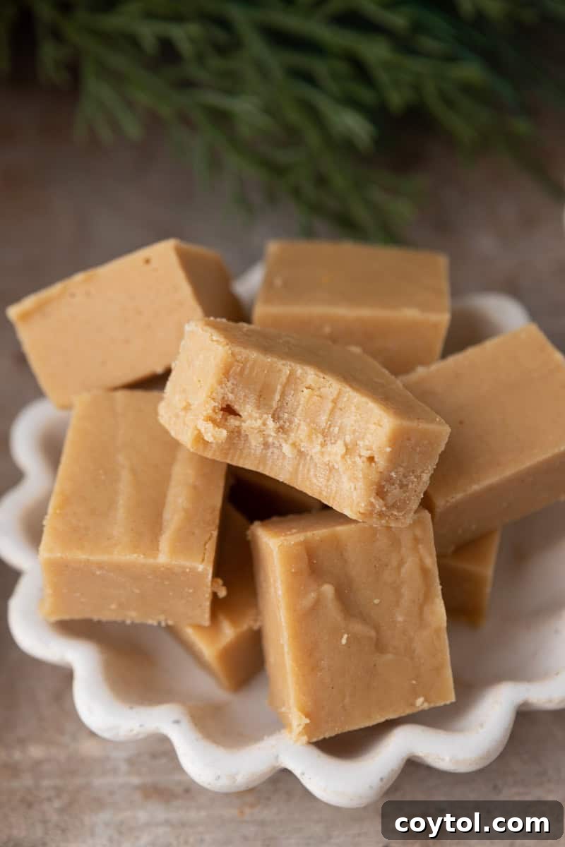 microwave peanut butter fudge recipe on a plate