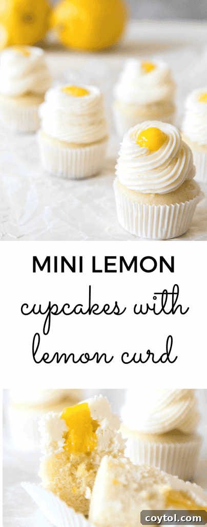 Pin for later: Mini lemon cupcakes with Italian buttercream and lemon curd