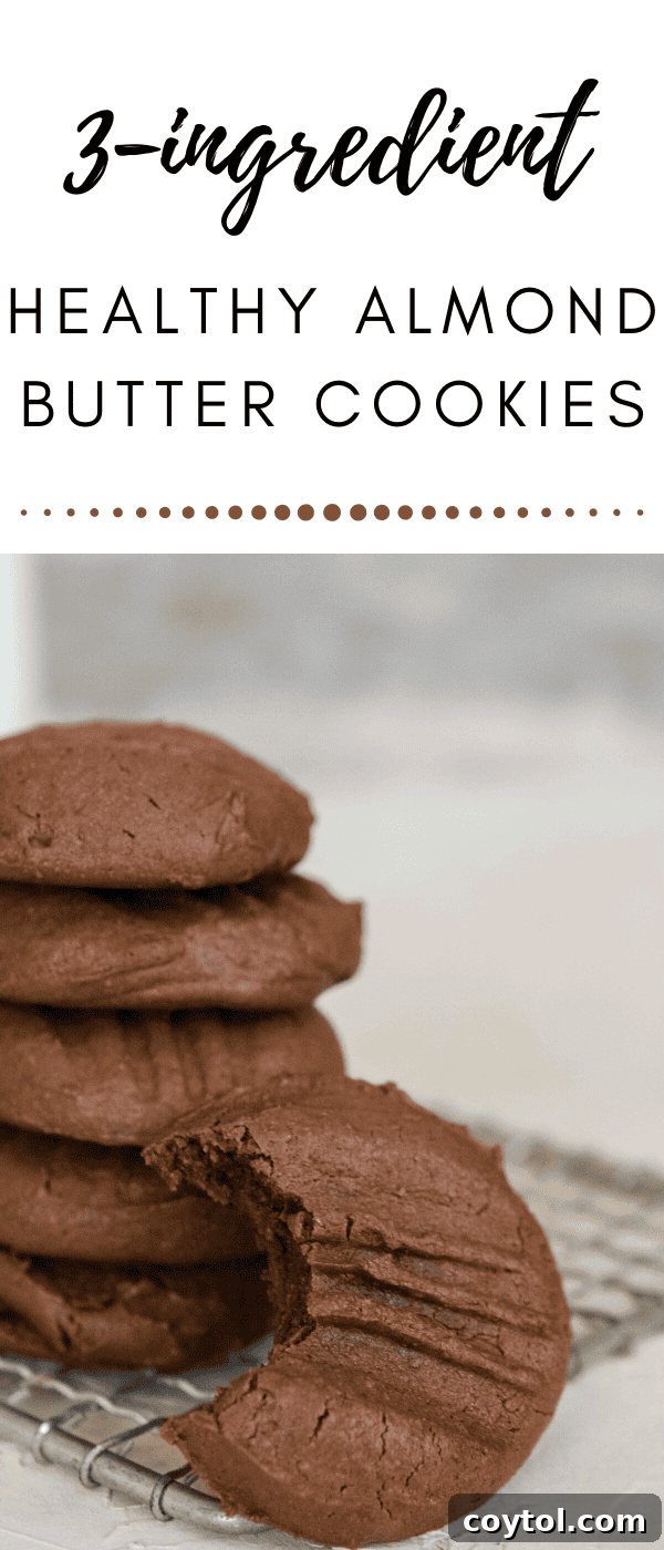 Easy and quick paleo almond butter cookies, perfect for a healthy snack.