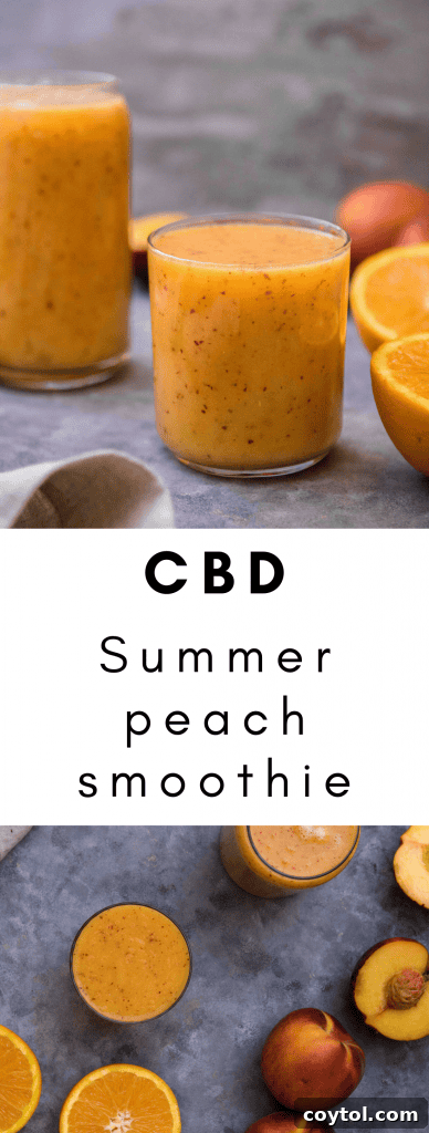 CBD peach summer smoothie recipe for health