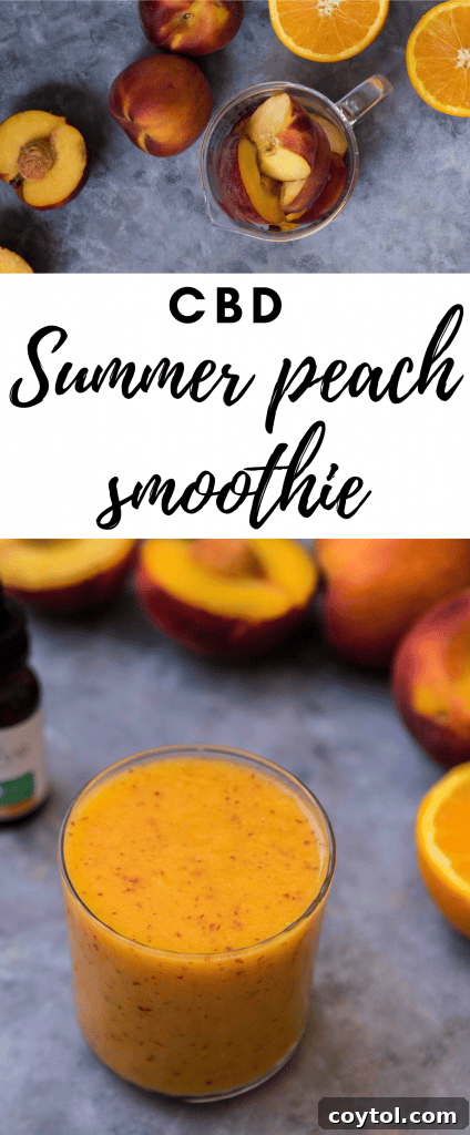 Healthy peach orange smoothie for summer wellness
