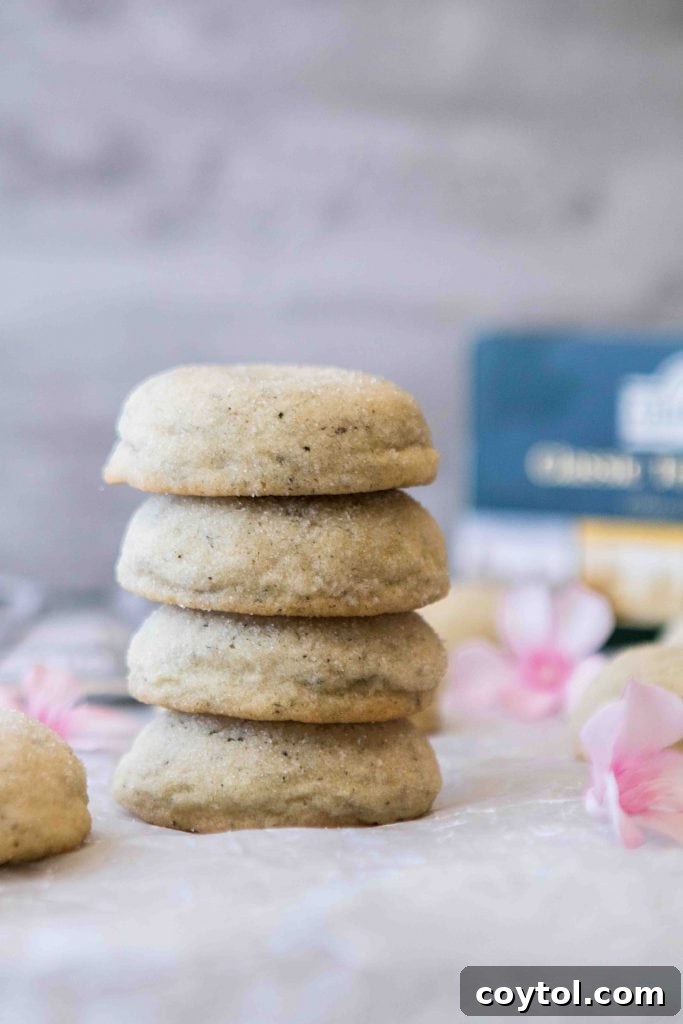 Delightfully thick and soft Earl Grey sugar cookies, perfect for any occasion.