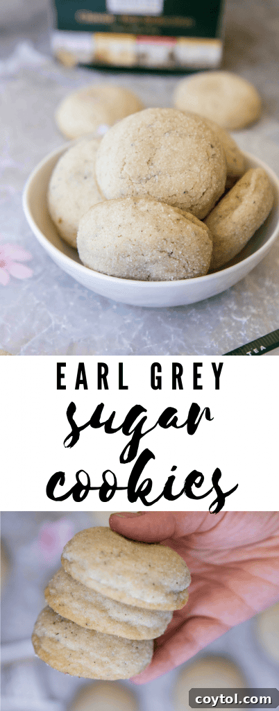 Easy cookie recipe for Pinterest, featuring delicate Earl Grey flavor.