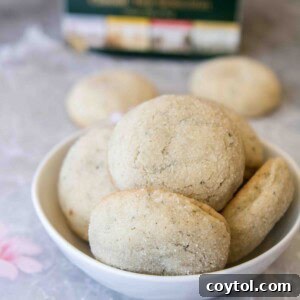 Easy thick Earl Grey cookies, perfectly baked and ready to enjoy.