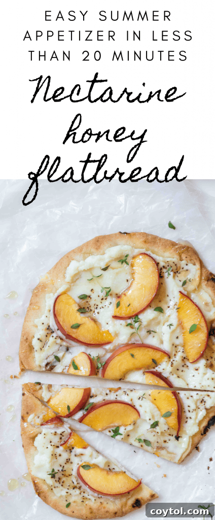 Pin this easy summer appetizer recipe with nectarines