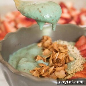 allergy relief spirulina smoothie bowl