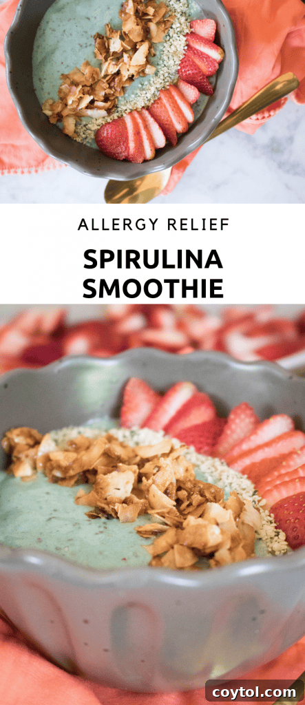 Spirulina allergy smoothie bowl