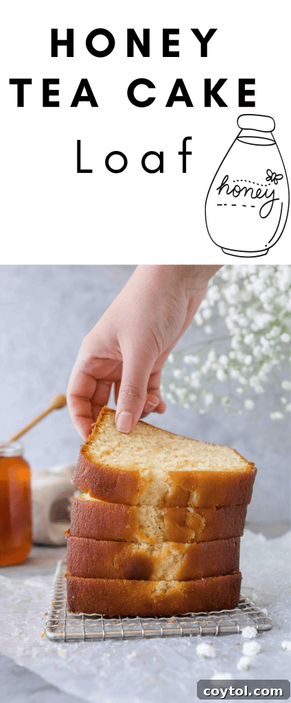 Grandma's Secret Moist Honey Tea Cake Loaf 9 Pin for later: Easy Honey Tea Cake recipe on a plate
