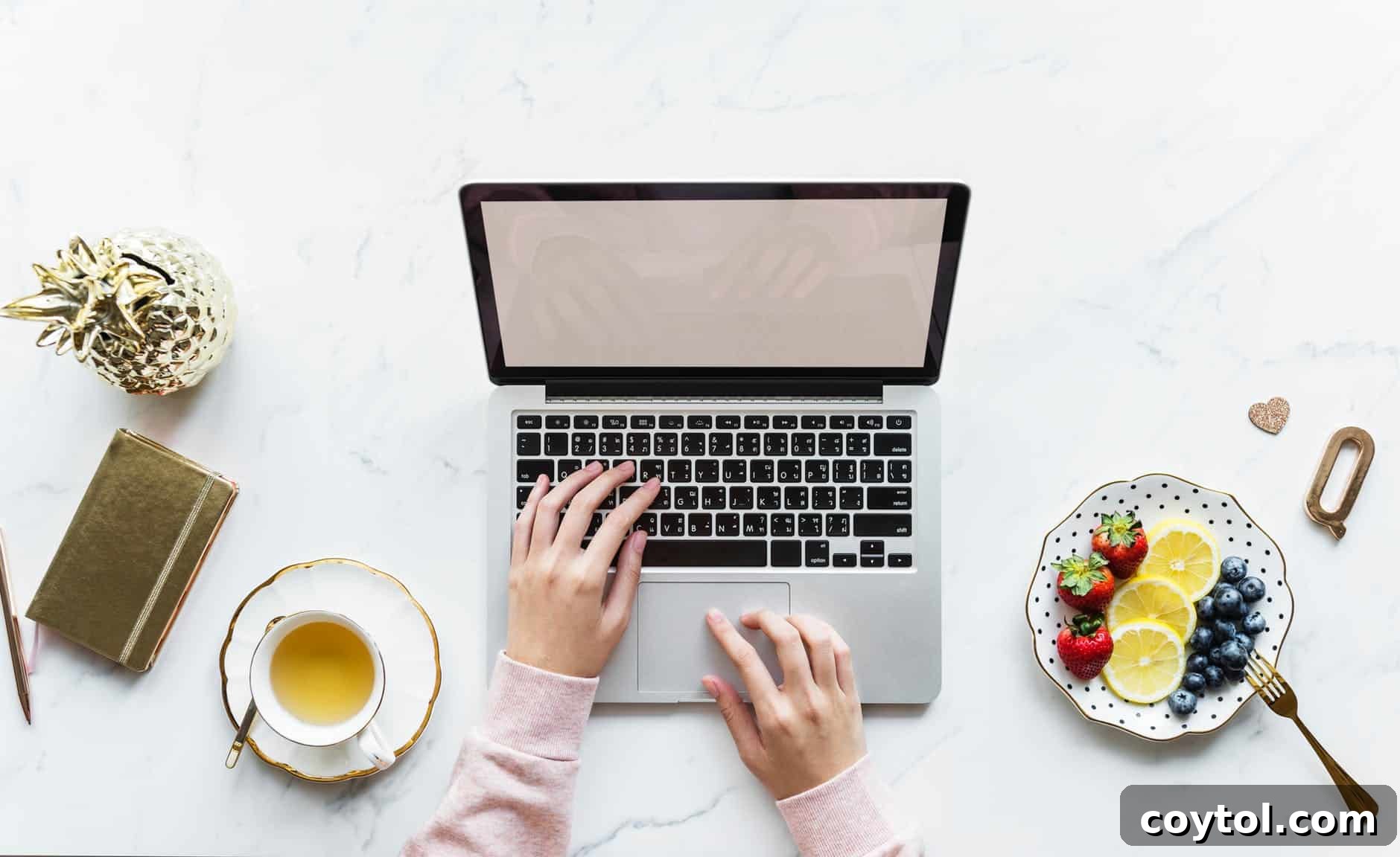 Food blogger on computer, actively working on audience growth strategies
